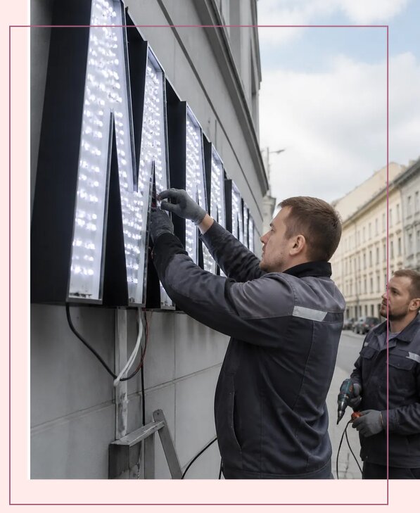 Изготовление и монтаж светодиодных LED вывесок в Салавате